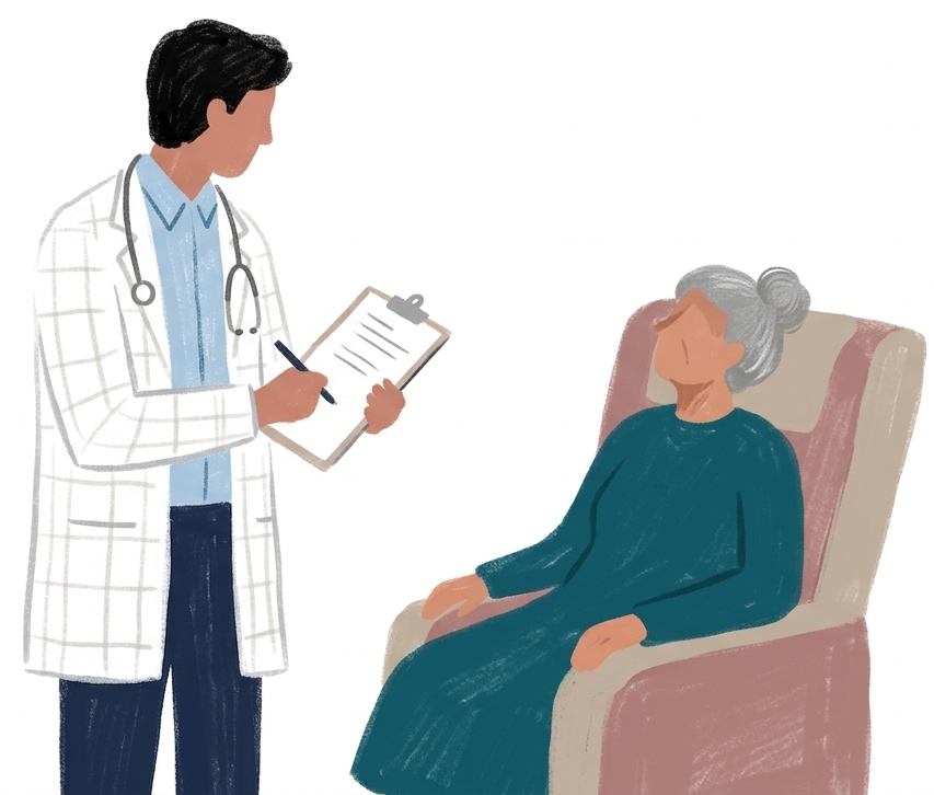 Physician rounding in a skilled nursing facility